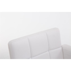 Tabouret de bar Los Angeles em couro artificial C branco