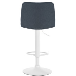 Lot de 2 tabourets de bar Lex tissu W gris foncé