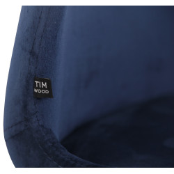 Ensemble de 2 chaises Luna en velours bleu