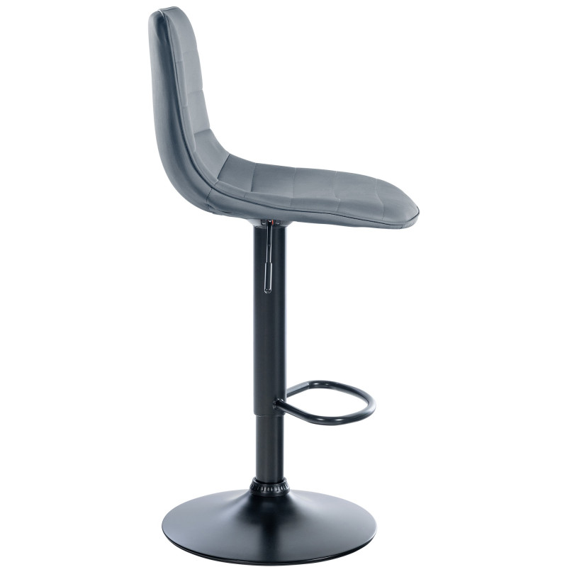 Lot de 2 tabourets de bar Lex simili cuir B gris