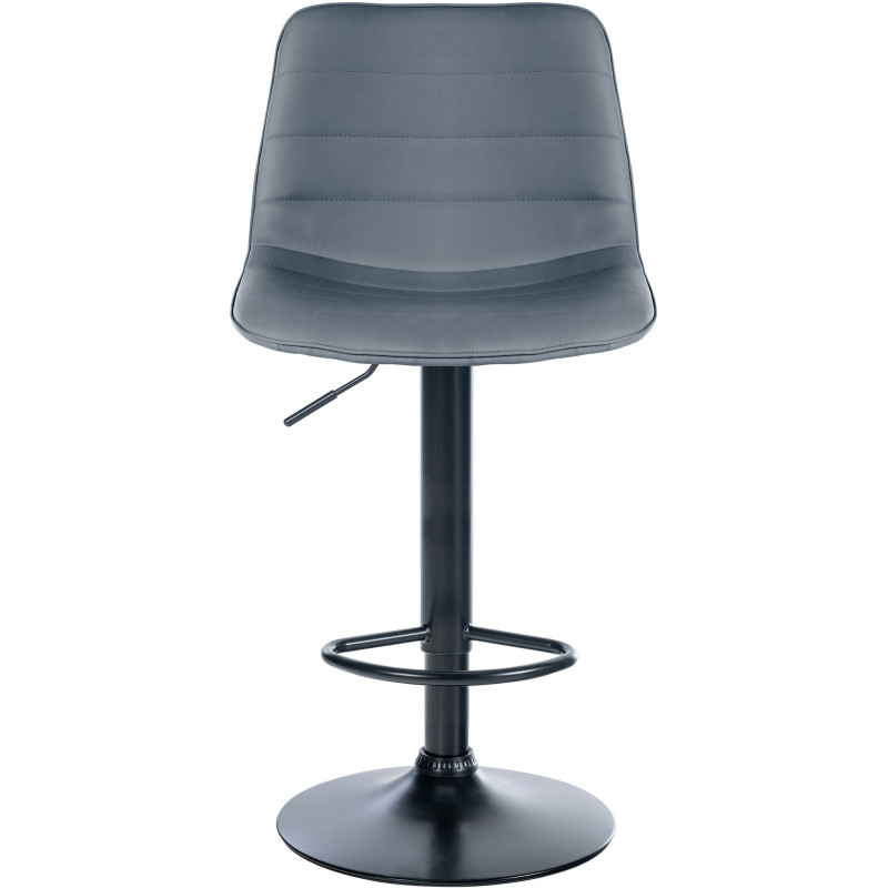 Lot de 2 tabourets de bar Lex simili cuir B gris