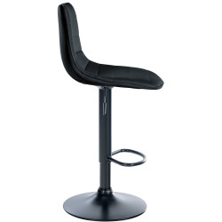 Lot de 2 tabourets de bar Lex simili cuir B noir