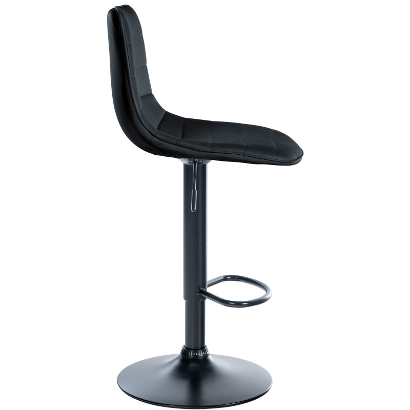 Lot de 2 tabourets de bar Lex simili cuir B noir