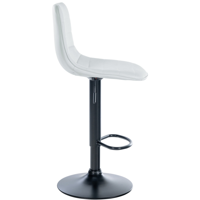 Lot de 2 tabourets de bar Lex en cuir synthétique B blanc