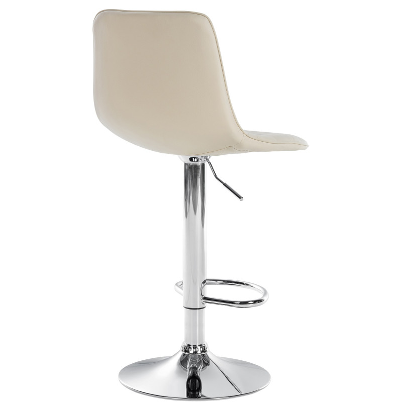 Lot de 2 tabourets de bar Lex simili cuir C crème