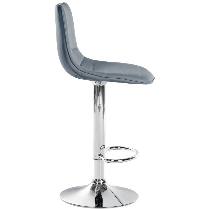 Lot de 2 tabourets de bar Lex simili cuir C gris