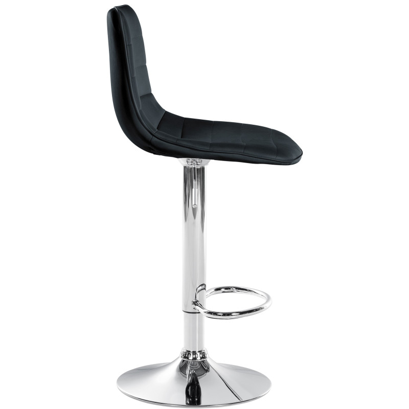 Lot de 2 tabourets de bar Lex simili cuir C noir