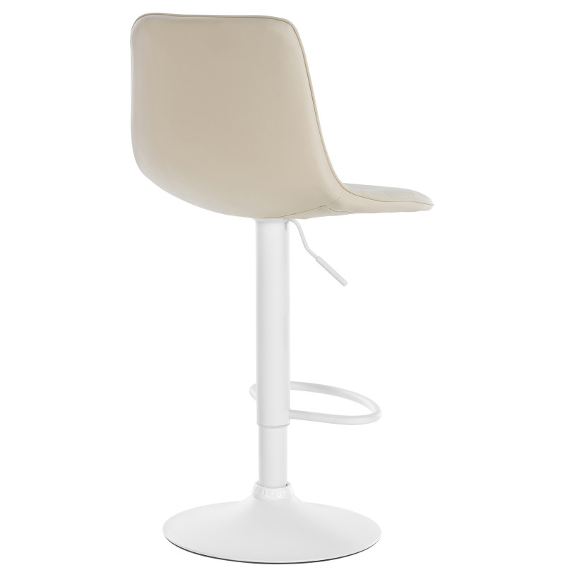 Lot de 2 tabourets de bar Lex simili cuir W crème