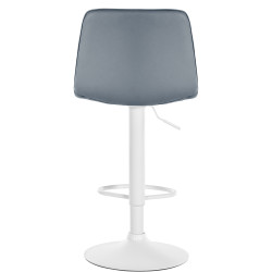 Lot de 2 tabourets de bar Lex simili cuir W gris