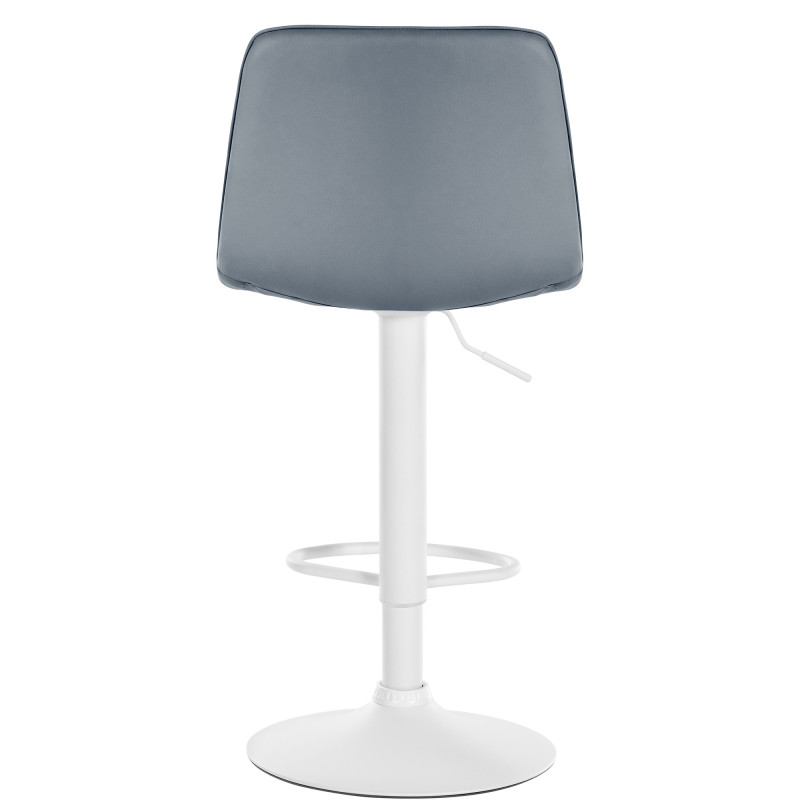 Lot de 2 tabourets de bar Lex simili cuir W gris