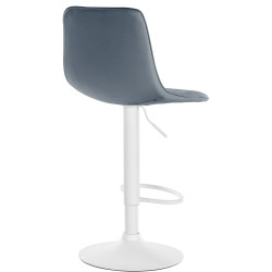 Lot de 2 tabourets de bar Lex simili cuir W gris