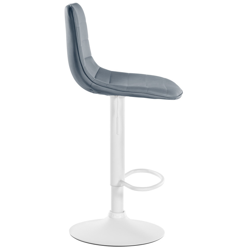 Lot de 2 tabourets de bar Lex simili cuir W gris