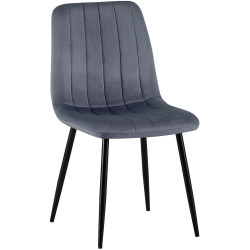 Fauteuil Dijon, velours gris foncé