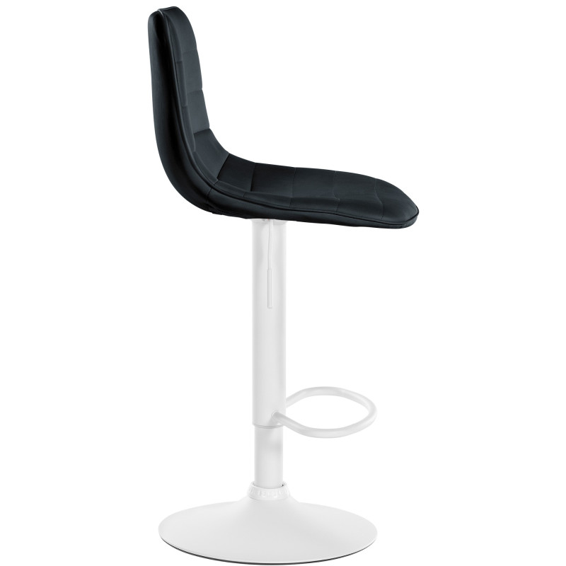 Lot de 2 tabourets de bar Lex simili cuir W noir