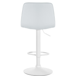 Lot de 2 tabourets de bar Lex simili cuir W blanc