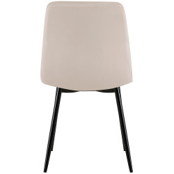 Fauteuil en velours Dijon couleur crème