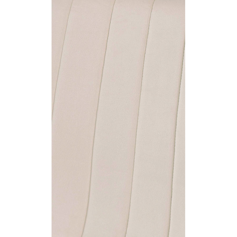 Fauteuil en velours Dijon couleur crème