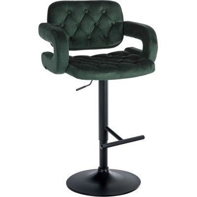 Tabouret de bar Dublin velours noir