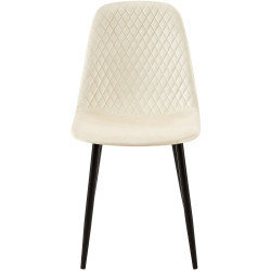 Fauteuil Giverny, velours, crème
