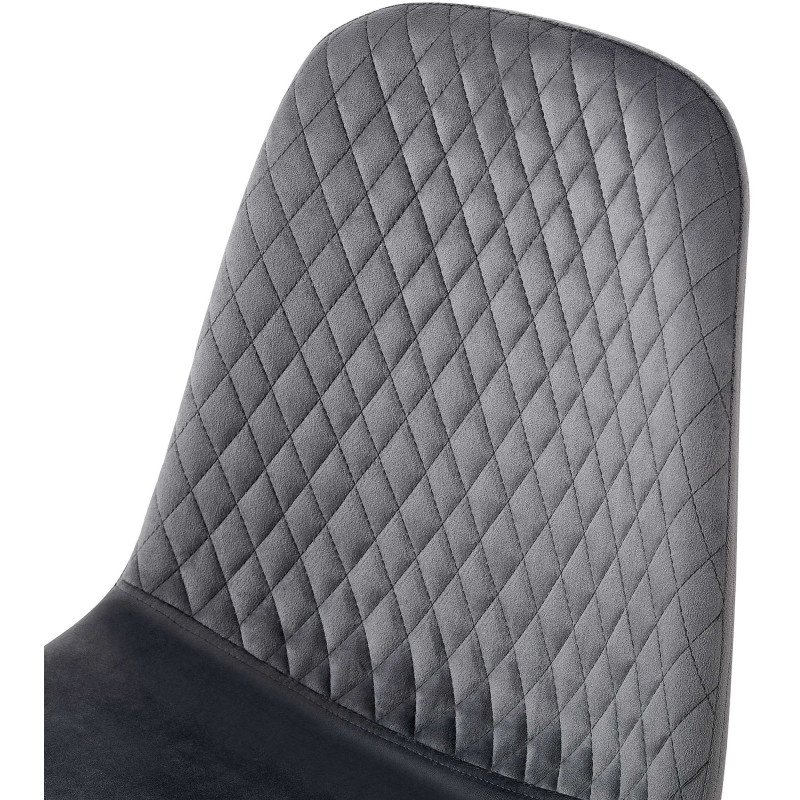 Fauteuil Giverny, velours gris foncé