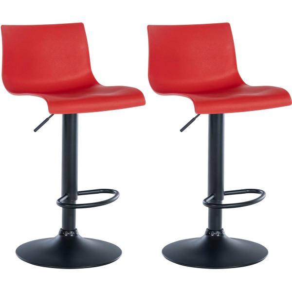 Lot de 2 tabourets de bar en plastique Branford