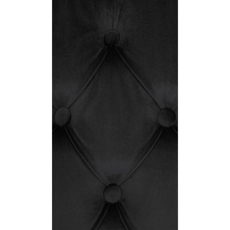 Ensemble de 2 chaises de salle à manger Lisburn en velours noir