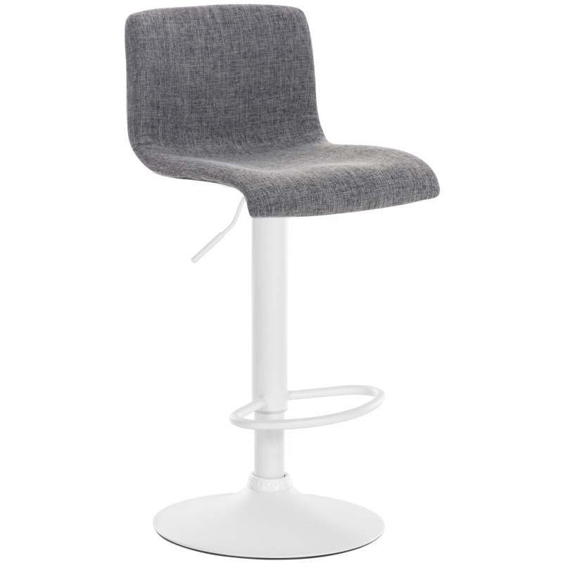 Tabouret de bar Hoover tissu W gris clair