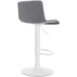 Tabouret de bar Hoover tissu W gris clair
