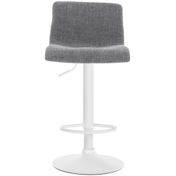 Tabouret de bar Hoover tissu W gris clair
