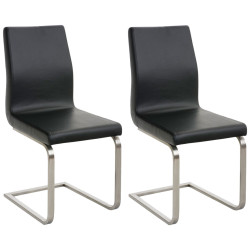Ensemble de 2 chaises de salle à manger Belfort noires