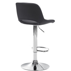 Lot de 2 tabourets de bar Camden, similicuir, chrome-noir