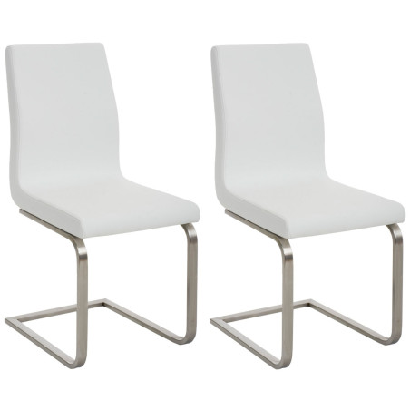 Ensemble de 2 chaises de salle à manger Belfort blanches