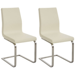 Ensemble de 2 chaises de salle à manger Belfort crème