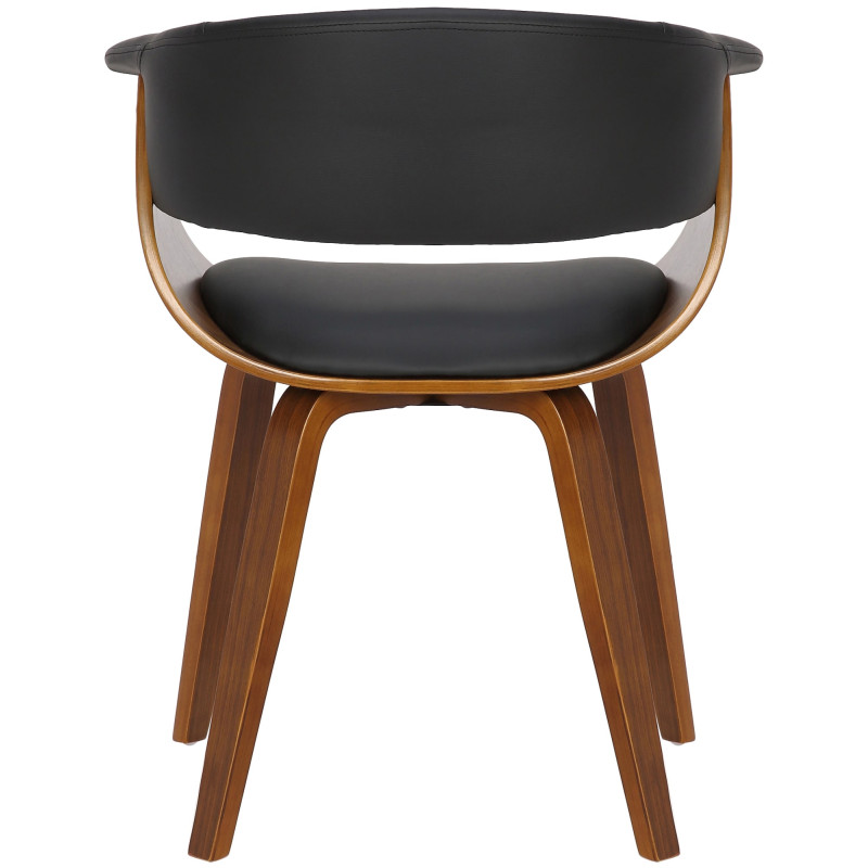 Ensemble de 2 chaises Bruce, similicuir, noyer/noir