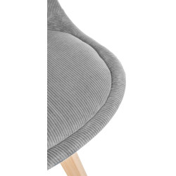 Fauteuil Linares Cord, gris clair