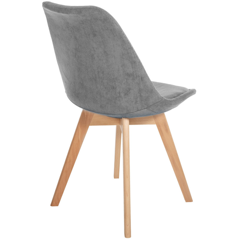 Chaise Linares Cord, grise