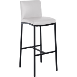Tabouret de bar Freeport en cuir artificiel B blanc