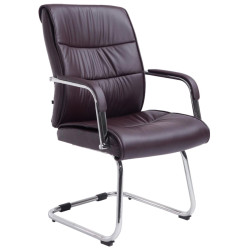 Ensemble de 2 chaises visiteurs Sievert marron