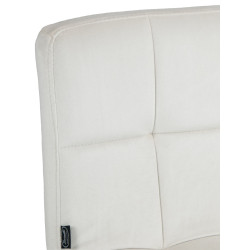 Lot de 2 tabourets de bar en velours Pérou chromé et crème