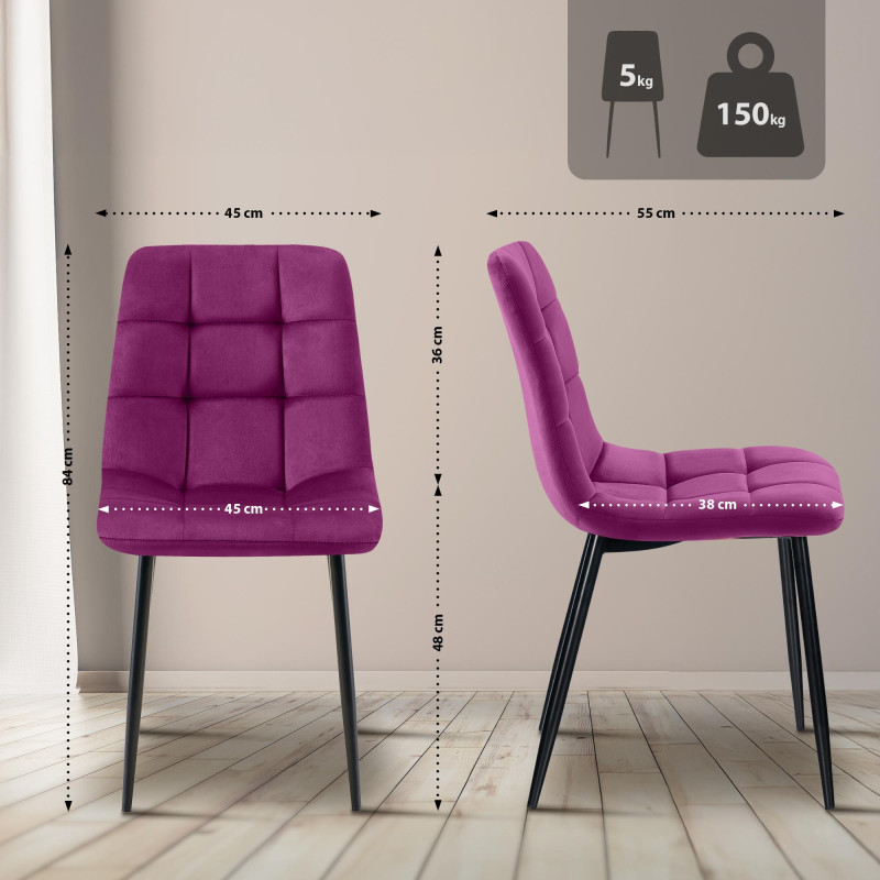 Chaise de salle à manger Antibes violette