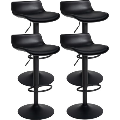 Lot de 4 tabourets de bar en simili cuir Aveiro