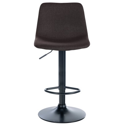 Lot de 2 tabourets de bar Divo tissu noir