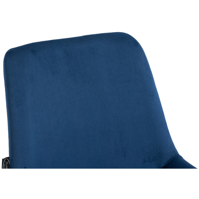 Ensemble de 4 chaises de salle à manger Victoria, velours, bleu