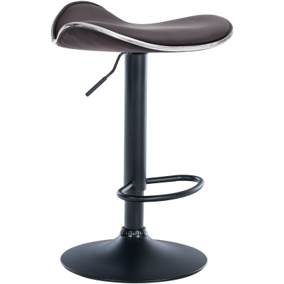 Tabouret de bar Shanghai simili cuir noir