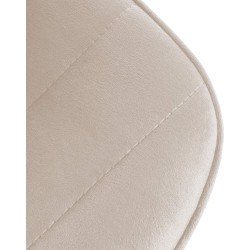 Lot de 2 tabourets de bar Lex velours blanc crème