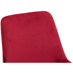 Ensemble de 2 chaises de salle à manger Victoria, velours, rouge