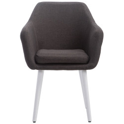 Chaise Kuba, tissu gris foncé