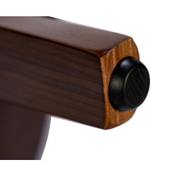 Chaise de salle à manger Foley, similicuir, noyer/crème