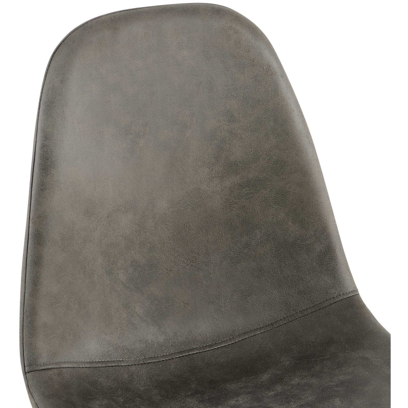 Ensemble de 4 chaises de salle à manger Napier, similicuir, gris foncé