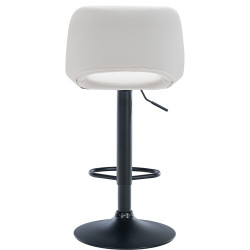 Lot de 2 tabourets de bar Camden, simili cuir, noir et blanc
